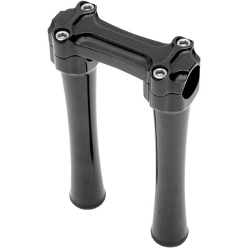 TODD'S CYCLE Bone Bar Handlebar Clamp & Riser Kit - 8" Rise - 1" Clamping - Black BBC83-2