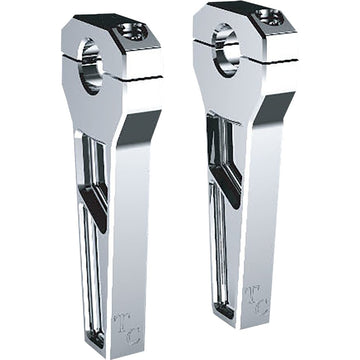 TODD'S CYCLE Risers - 1-1/8" Clamping - 6" Rise - Chrome TD-R21-06