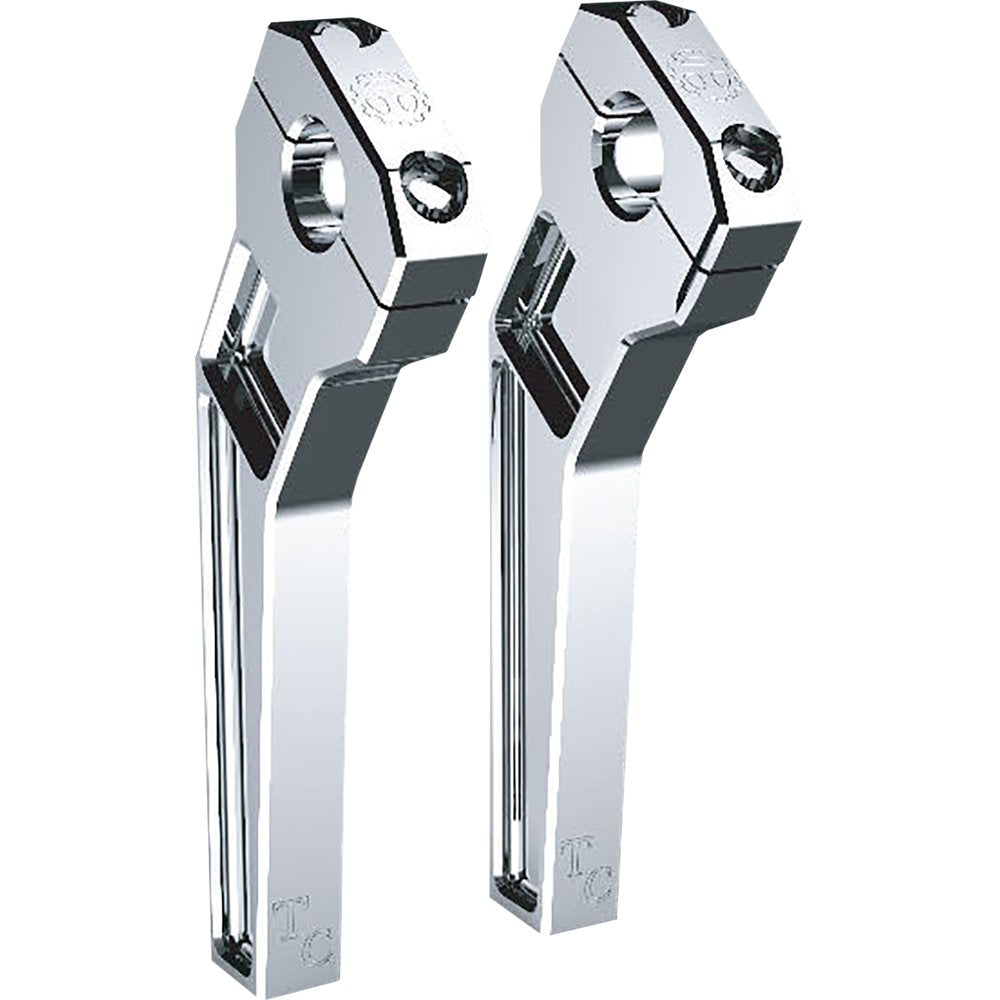 TODD'S CYCLE Risers - Pullback - 1" Clamping - 8" Rise - Chrome TD-R12-08