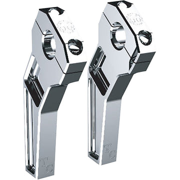 TODD'S CYCLE Risers - Pullback - 1" Clamping - 6" Rise - Chrome TD-R12-06