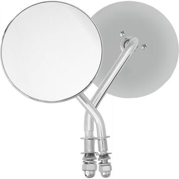 4" Round Mirror Chrome Left Side