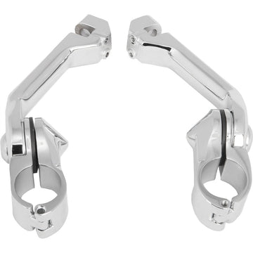 Adj Highway Peg Mnt Kit Long Chrome