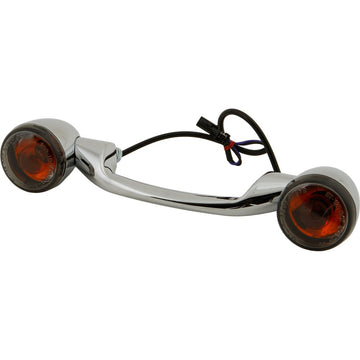 Turnsignal Light Bar Chrome W/Smoke Lenses
