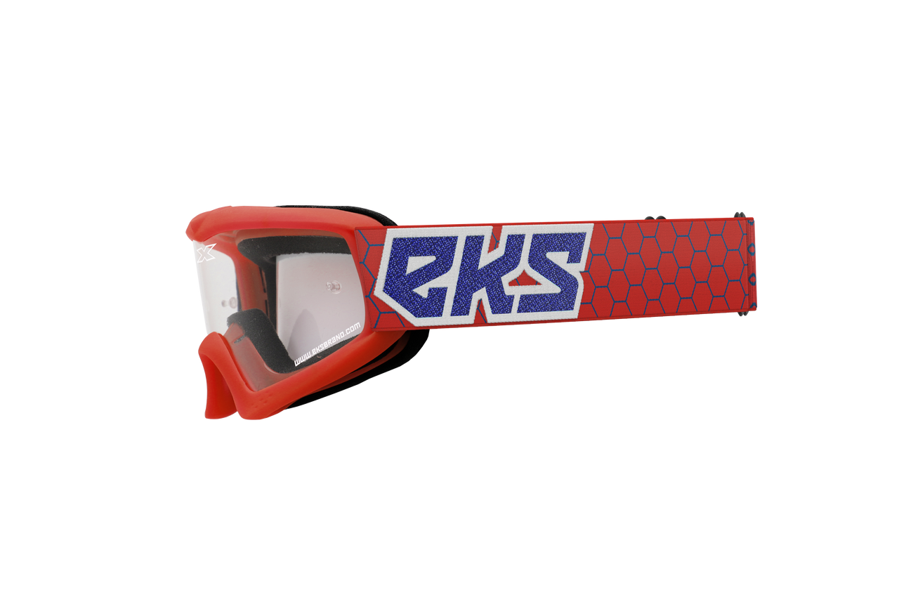 EKS Youth Xgrom Black / Silver Goggle - Red / White / Blue