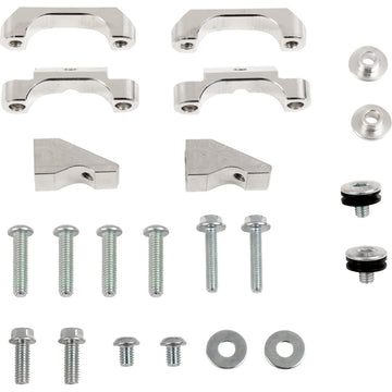 WORKS CONNECTION Radiator Brace Set - Black - Kawasaki 18-B301