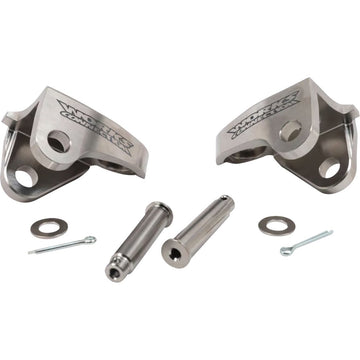 WORKS CONNECTION Foot Peg Mounts - Titanium - CRF 20-520