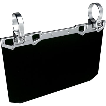 12" X 8" Narrow Mount Sun Viso W/Solid Black Shield Silver