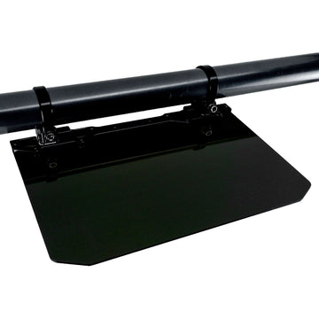 12" X 8" Narrow Mount Sun Viso W/Solid Black Shield Black