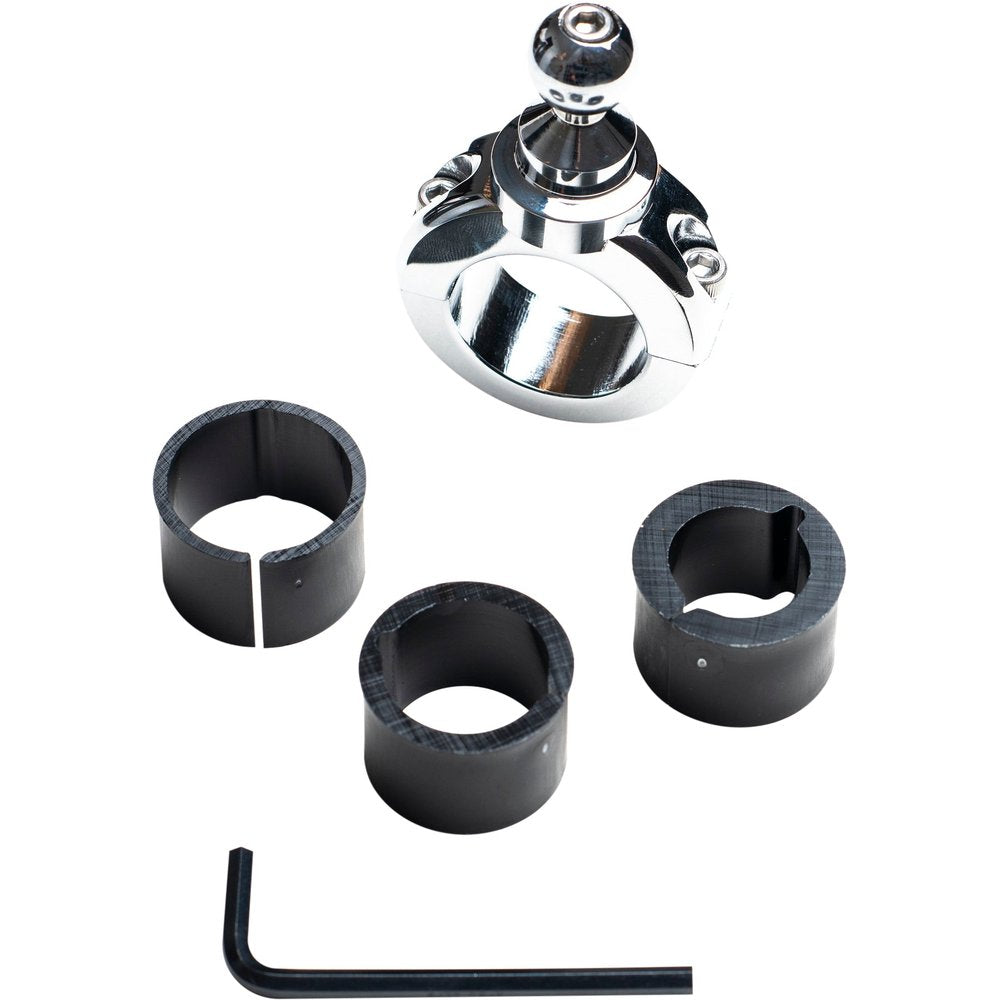 5g Chrome Bar Mount Fixed 1 1/4"(32mm) Thru 7/8"(22mm)