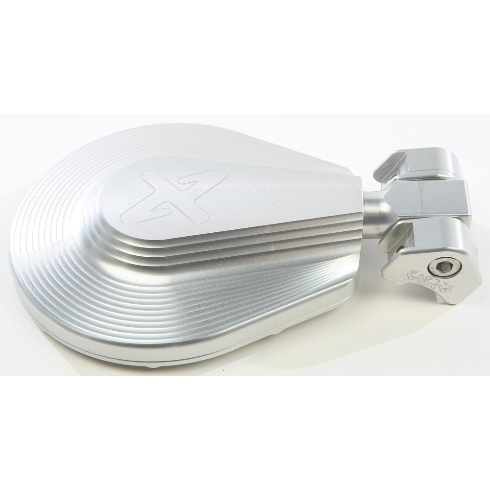 6" Round Folding Side Mirror Silver 2 Clamps Needed