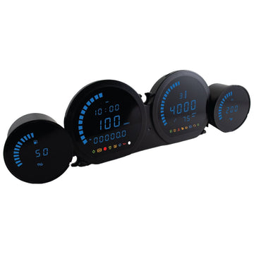 4 Piece Blue Led Gauges `14 22 Flht Flhx Fltr