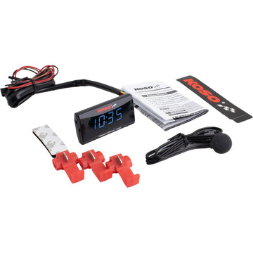 Super Slim Clock / Volt Meter Blue Display