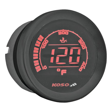 Hd 02t 2'' Oil Temp Gauge Black Bezel