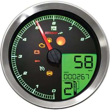 Speedo / Tach Sil Bezel Lcd Color Change Display