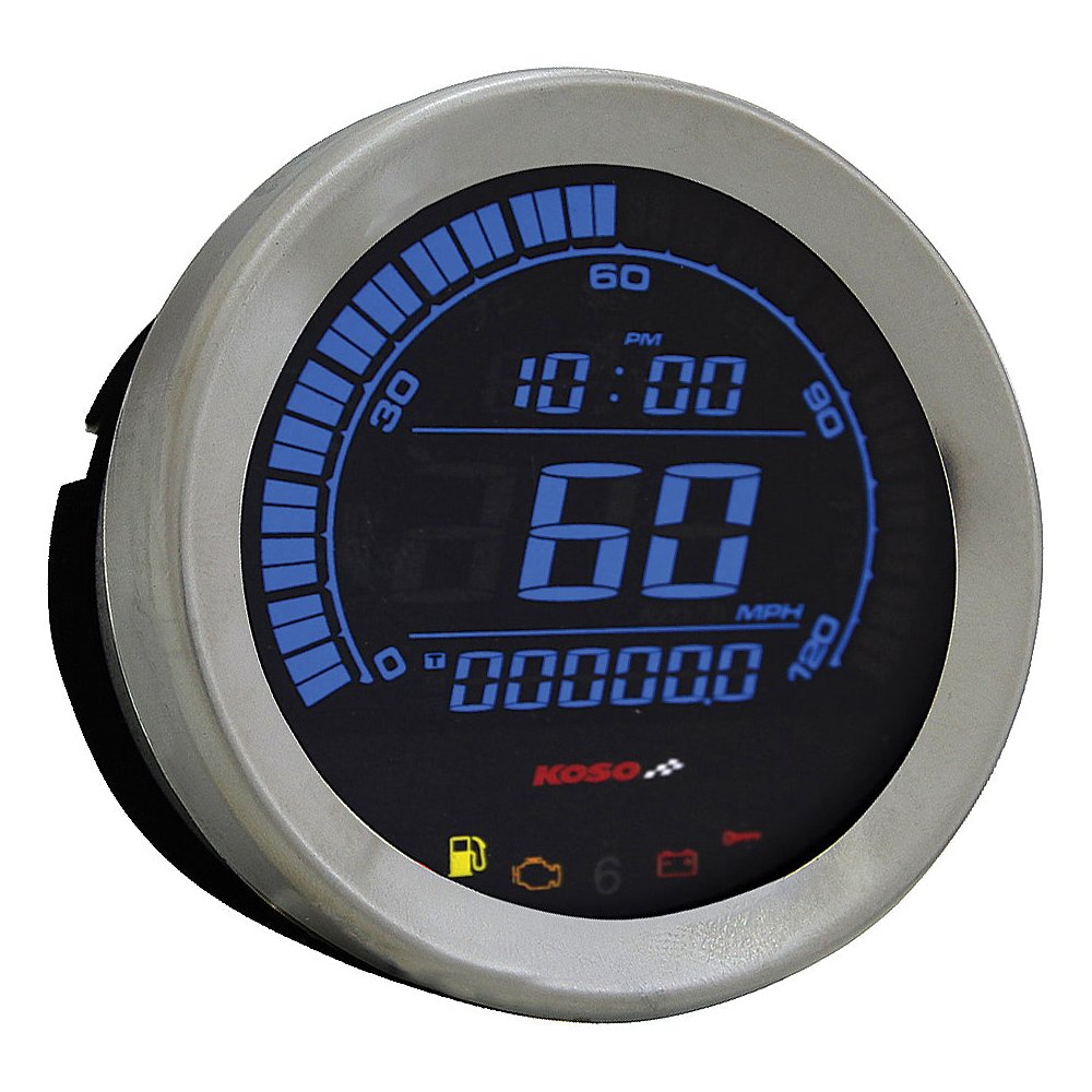 Hd 02 Series Gauge Kit Silver Bezel Oil Temp