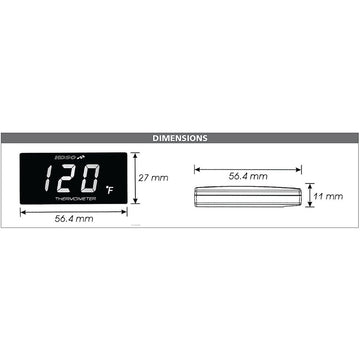 Super Slim Temperature Gauge Blue Display