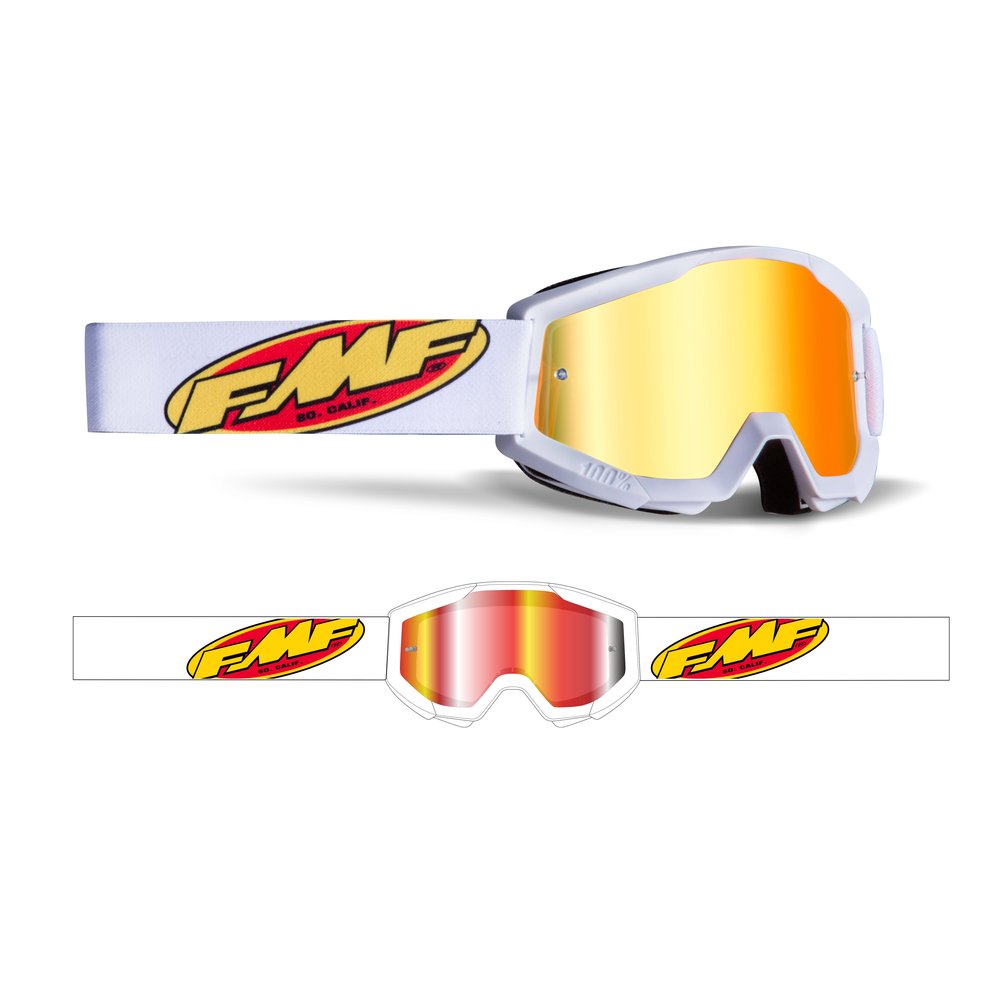 Powercore Goggle Core White Mirror Red Lens