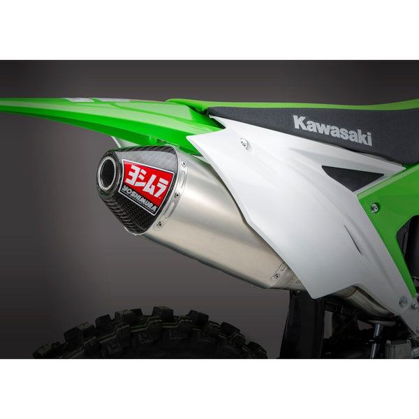 Yoshimura Rs 4 Header/Canister/End Cap Exhaust System Stainless Aluminum Carbon Fiber - Kawasaki KX250F (2017-2020)