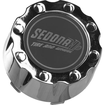 Wheel Cap 4/137 & 4/156 Short Chrome Cap / Black Decal