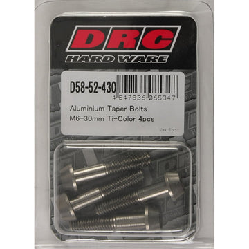 Aluminum Taper Bolts Titanium M6x30mm 4/Pk