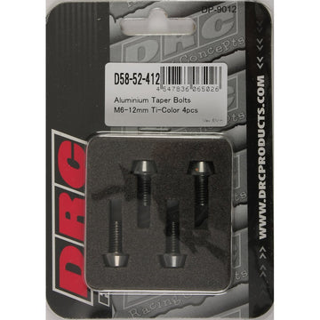 Aluminum Taper Bolts Titanium M6x12mm 4/Pk