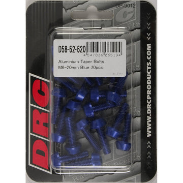 Aluminum Taper Bolts Blue M6x20mm 20/Pk
