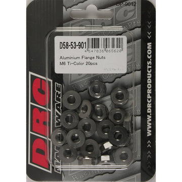 Aluminum Flange Nuts Titanium M6x12mm 20/Pk