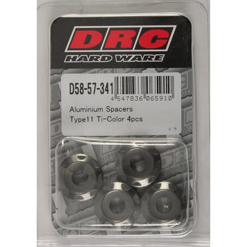Aluminum Spacers Type 11 Titanium M6x12mm 4/Pk