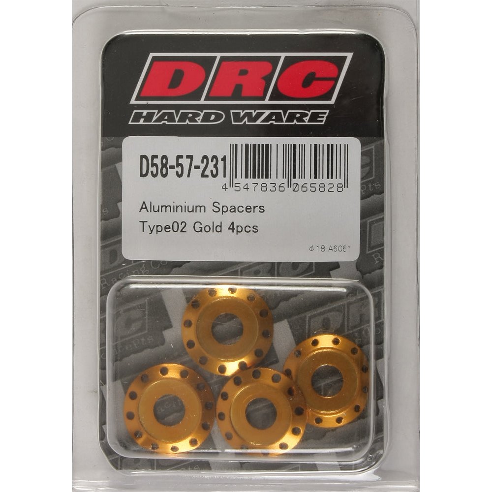 Aluminum Spacers Type 2 Gold M6x12mm 4/Pk