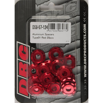 Aluminum Spacers Type 1 Red M6x12mm 20/Pk