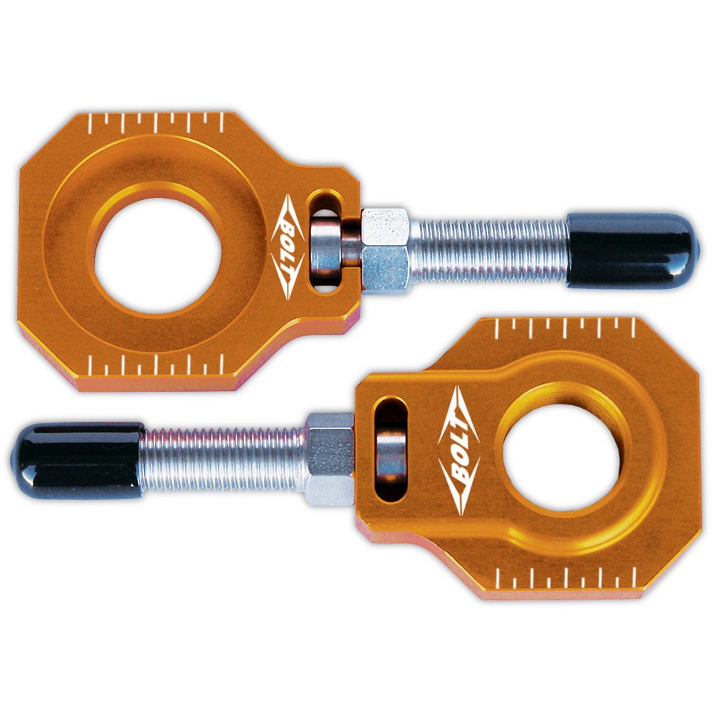 Chain Adjuster Blocks Ktm Orange