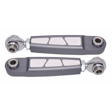 Front Sway Bar Links Adjustable Grey Pol