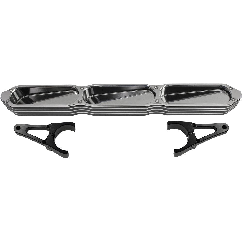 3 Panel Rear View Mirror W/Bezel Polished 2"