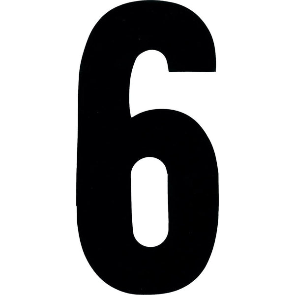 #6 6" Black Extreme Digits 3/Pk