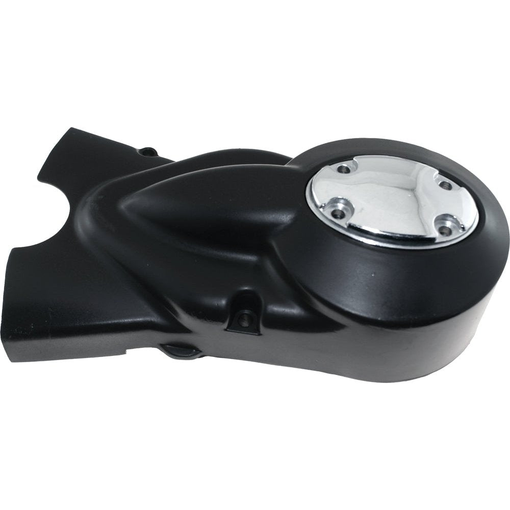 Stator/Chain Cover Black W/Chrome