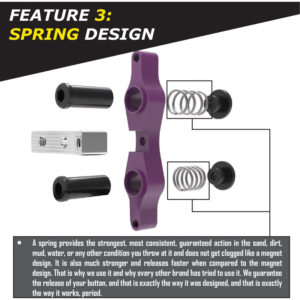 Tamer Double Button X Wing Purple