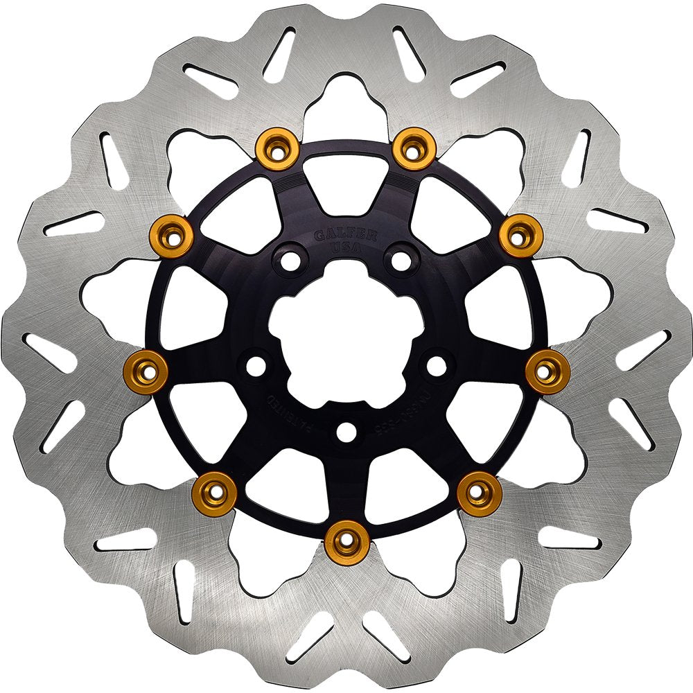 Rotor 11.5" Floating Wave Rr Black/Gold Buttons