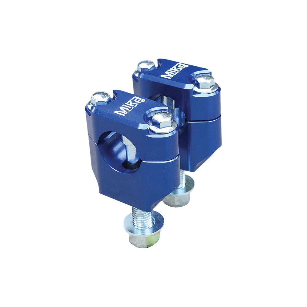Bar Clamps Rubber Mounted 1 1/8" Blu
