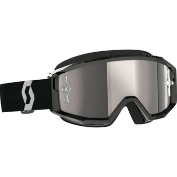 Primal Goggle Black/White Silver Chrome Works