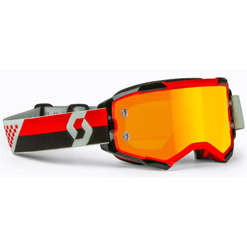 Fury Goggle Red/Black Orange Chrome Works