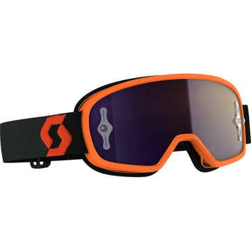 Youth Buzz Mx Pro Goggle Orng/Blk W/Purple Chrome Works