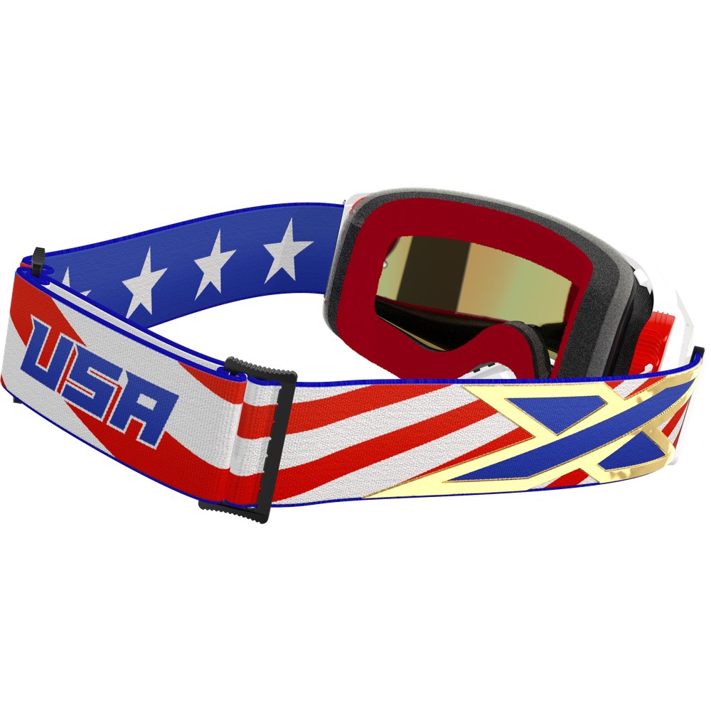 Lucid Goggle Usa Stars And Stripes Gold Mirror Lens
