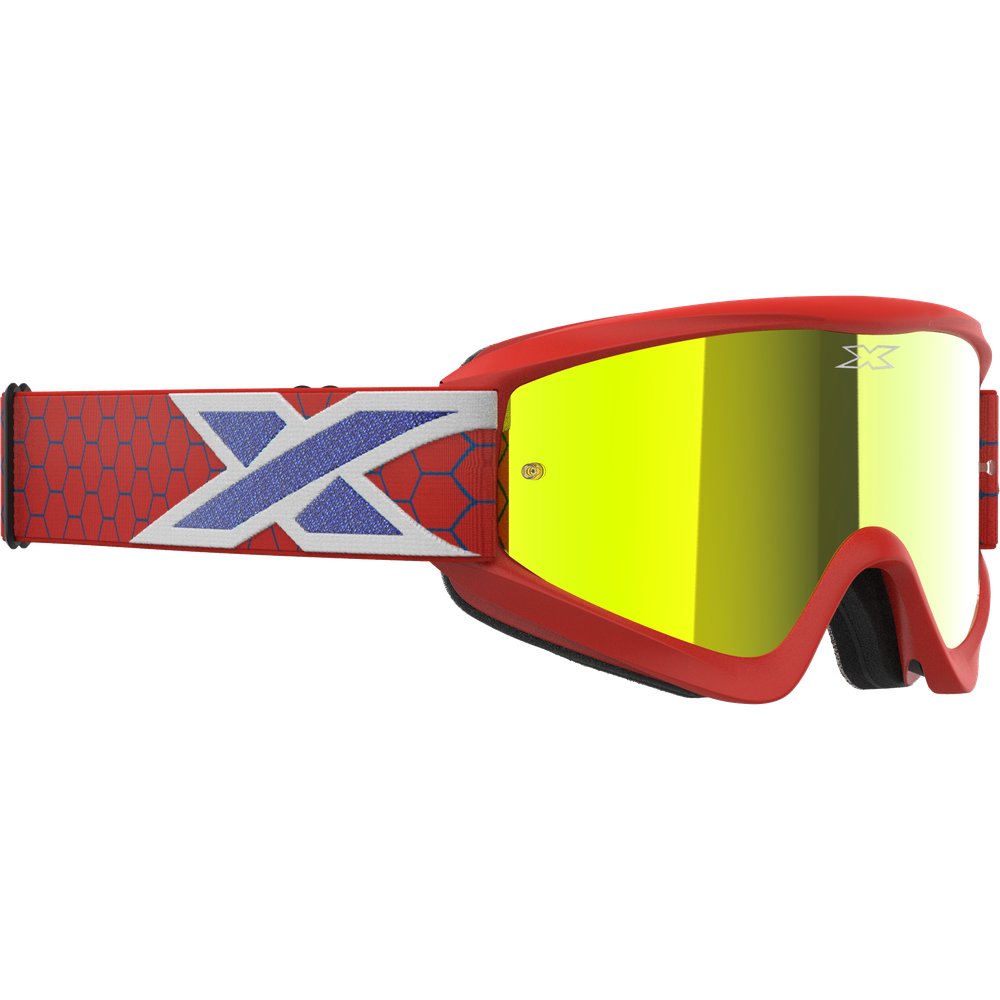 Flat Out Mirror Goggle Rd/Wht/Blu Metallic Gold Mir