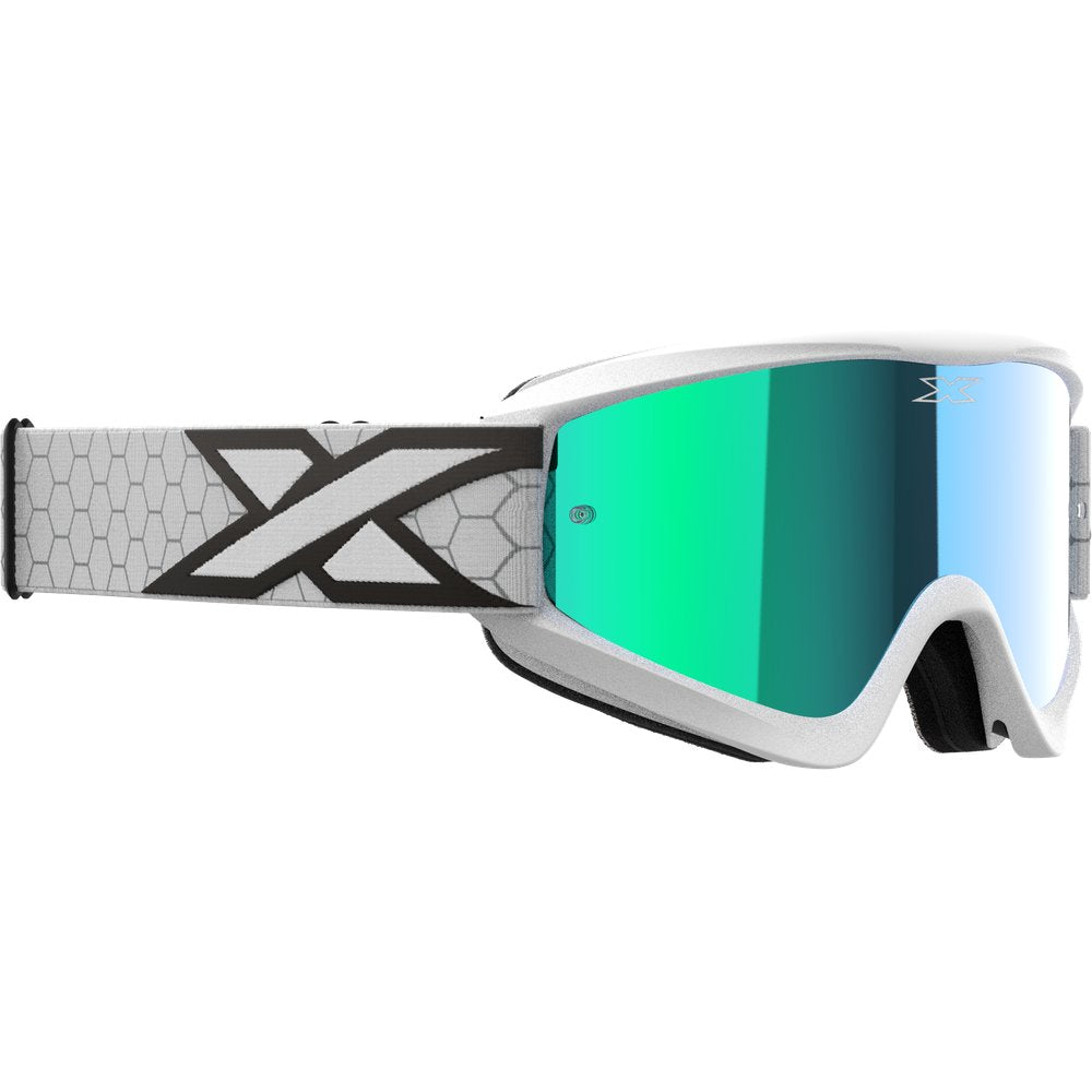 Flat Out Mirror Goggle White/Black Blue Mirror