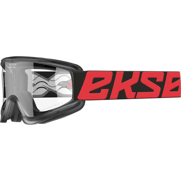 Flat Out Goggle Red/Black W/Clear Lens
