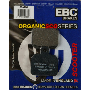 Brake Pads Sfa266 Organic