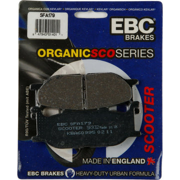Brake Pads Sfa179 Organic