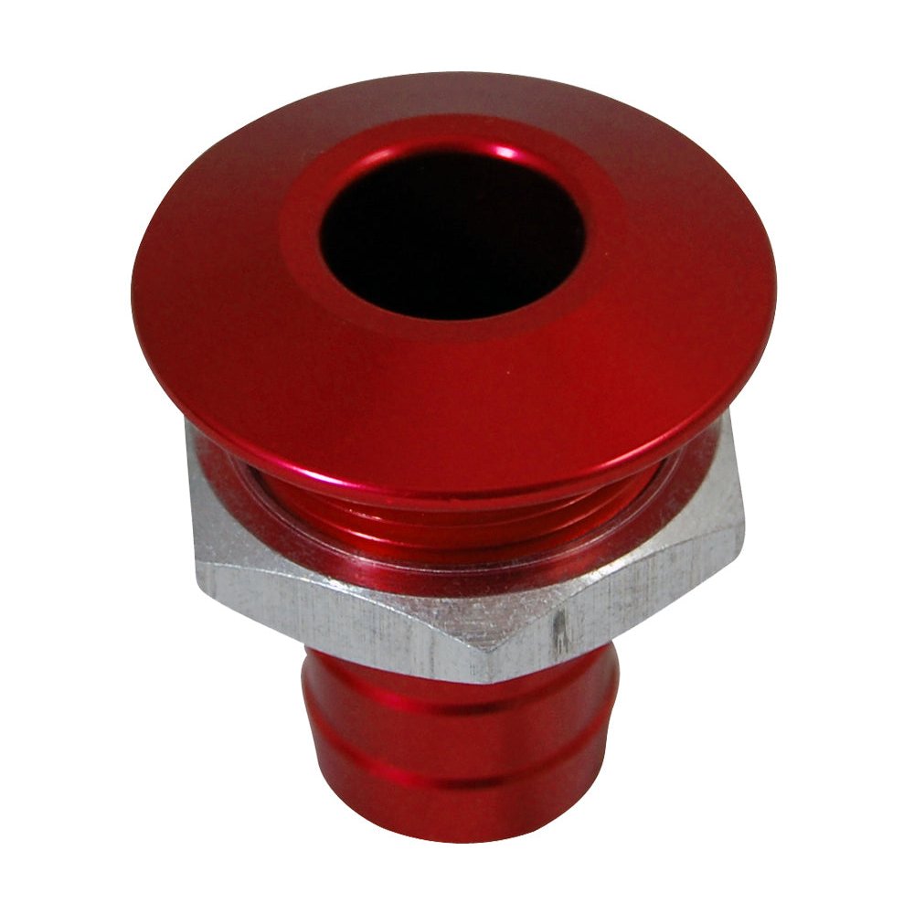 Billet Thru Hull Water Fitting Bilge Pump Outlet Red