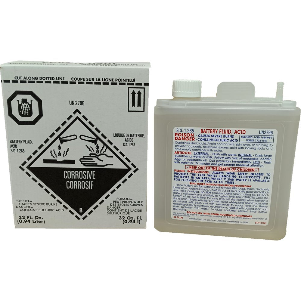 YUASA Battery Acid - 32 oz. YUAACID32BOX