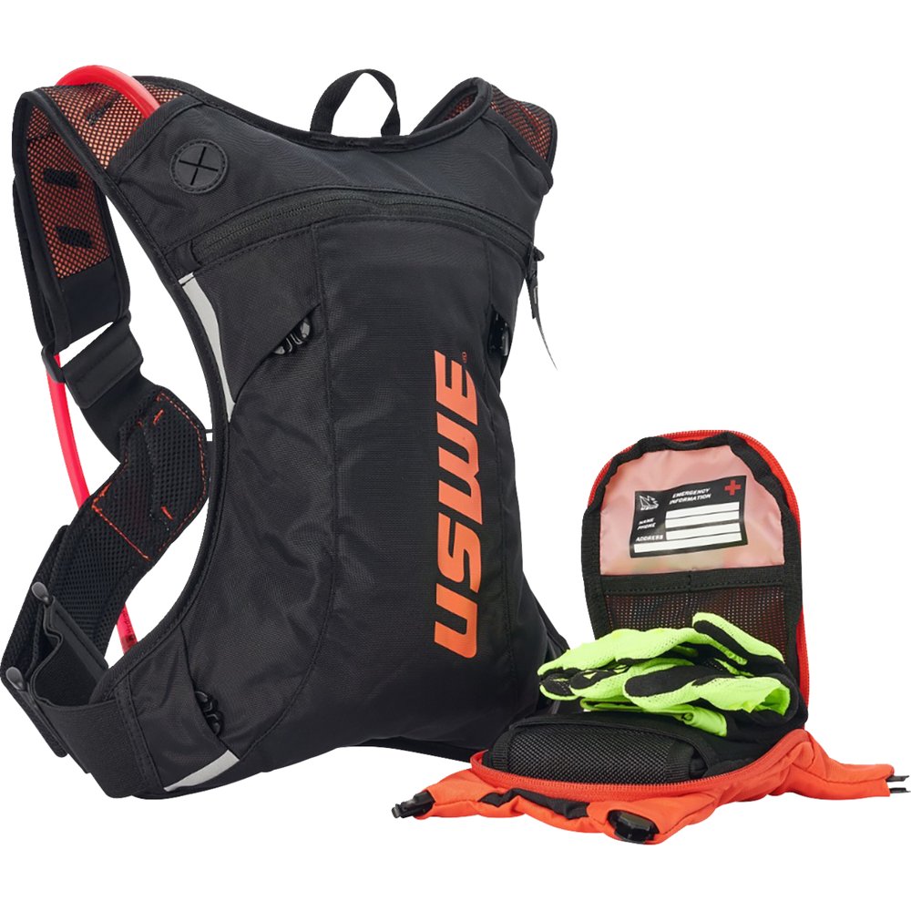 USWE Moto Hydration Pack - 3L - Factory Orange/Black 2033438